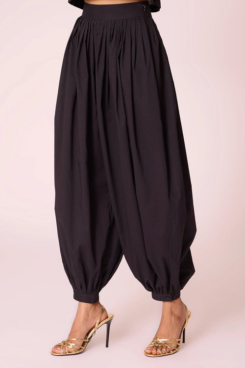 Katya Black Pleated Pants