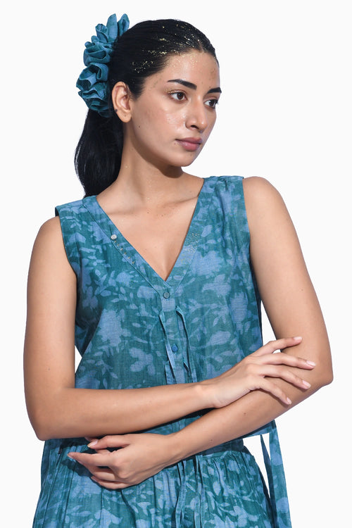 Blue Mori Vest Set