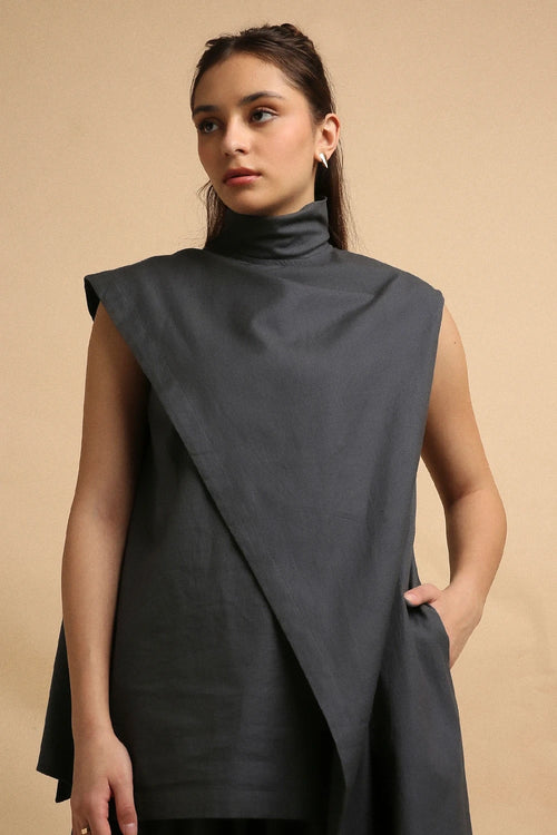 Ash Gray Toga Co-ord Set