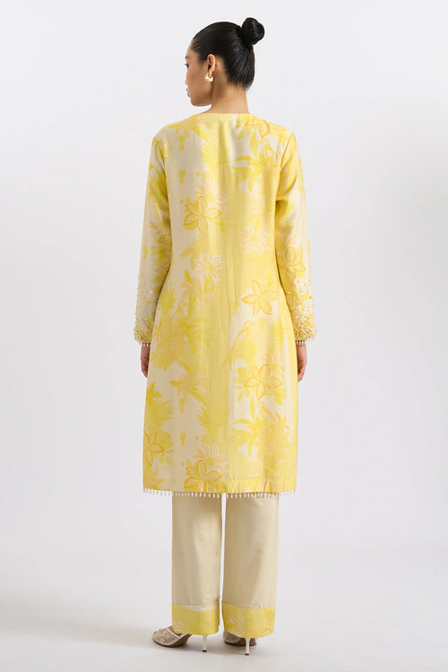Sunkissed Pearl-Embellished Kurta Set