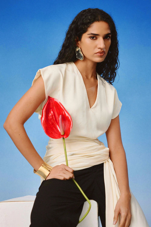 Ivory Drape Top