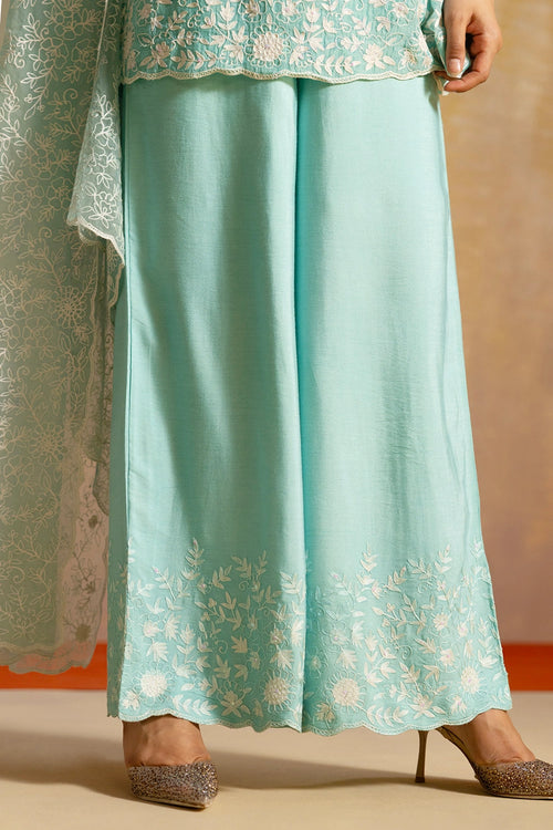 Dilruba Blue Sharara Set