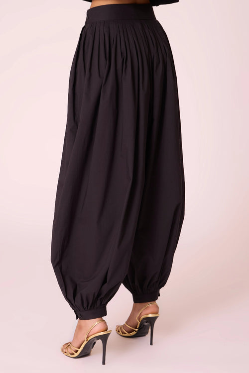 Katya Black Pleated Pants