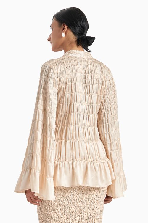 Alabaster Kedia Smocked Top
