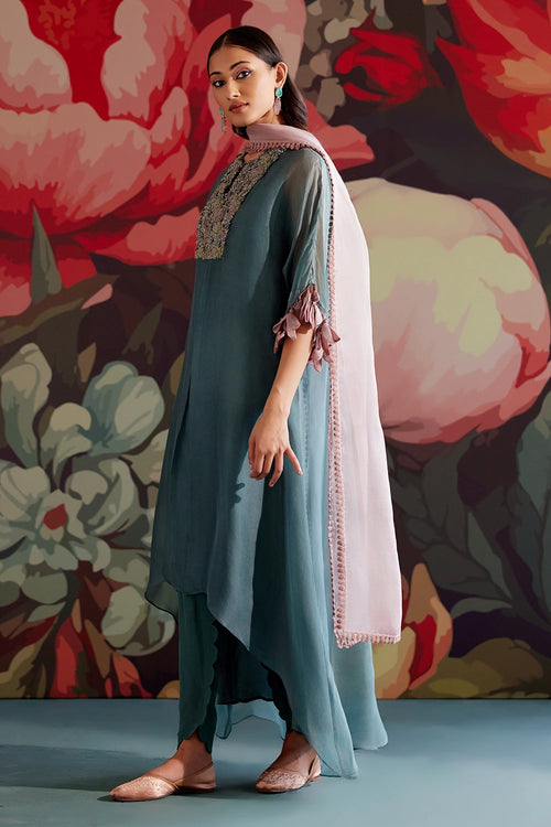 Teal Sapphire Kurta Set