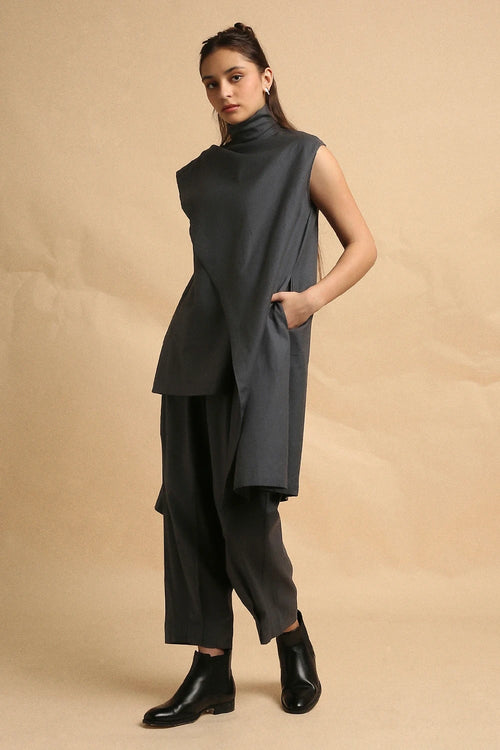 Ash Gray Toga Co-ord Set