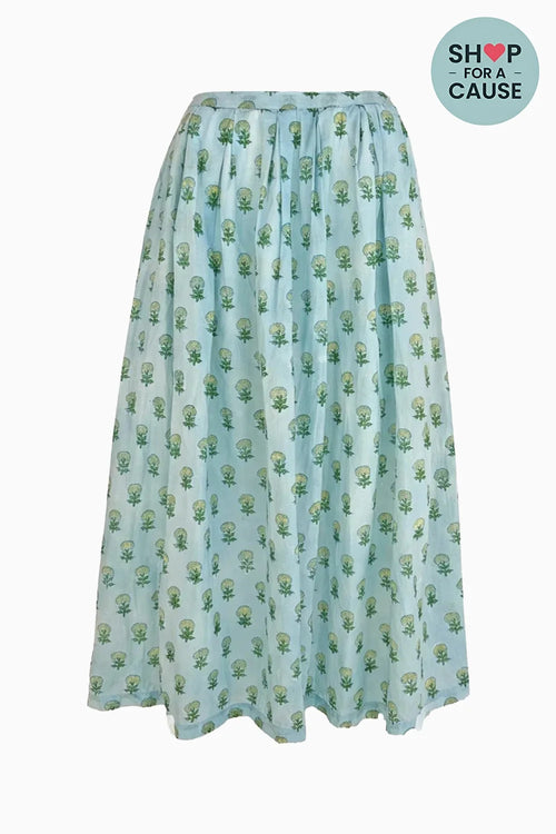 Light Blue Gulab Skirt