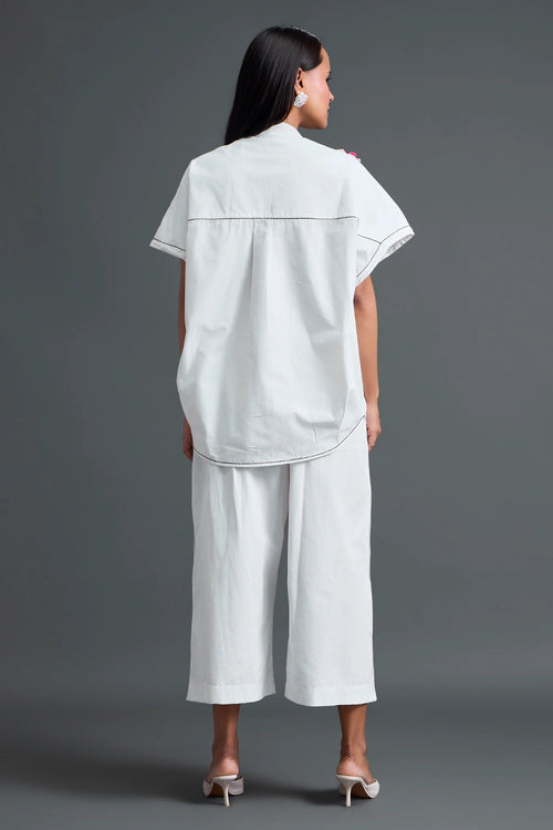 White Floral Patch Co-ord Set