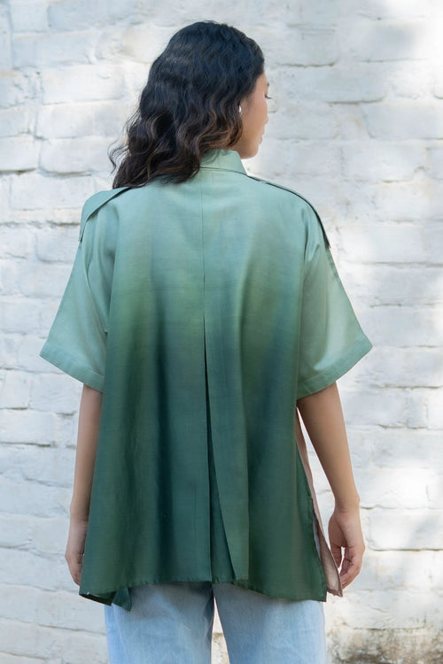 Green-Taupe Kai Shirt