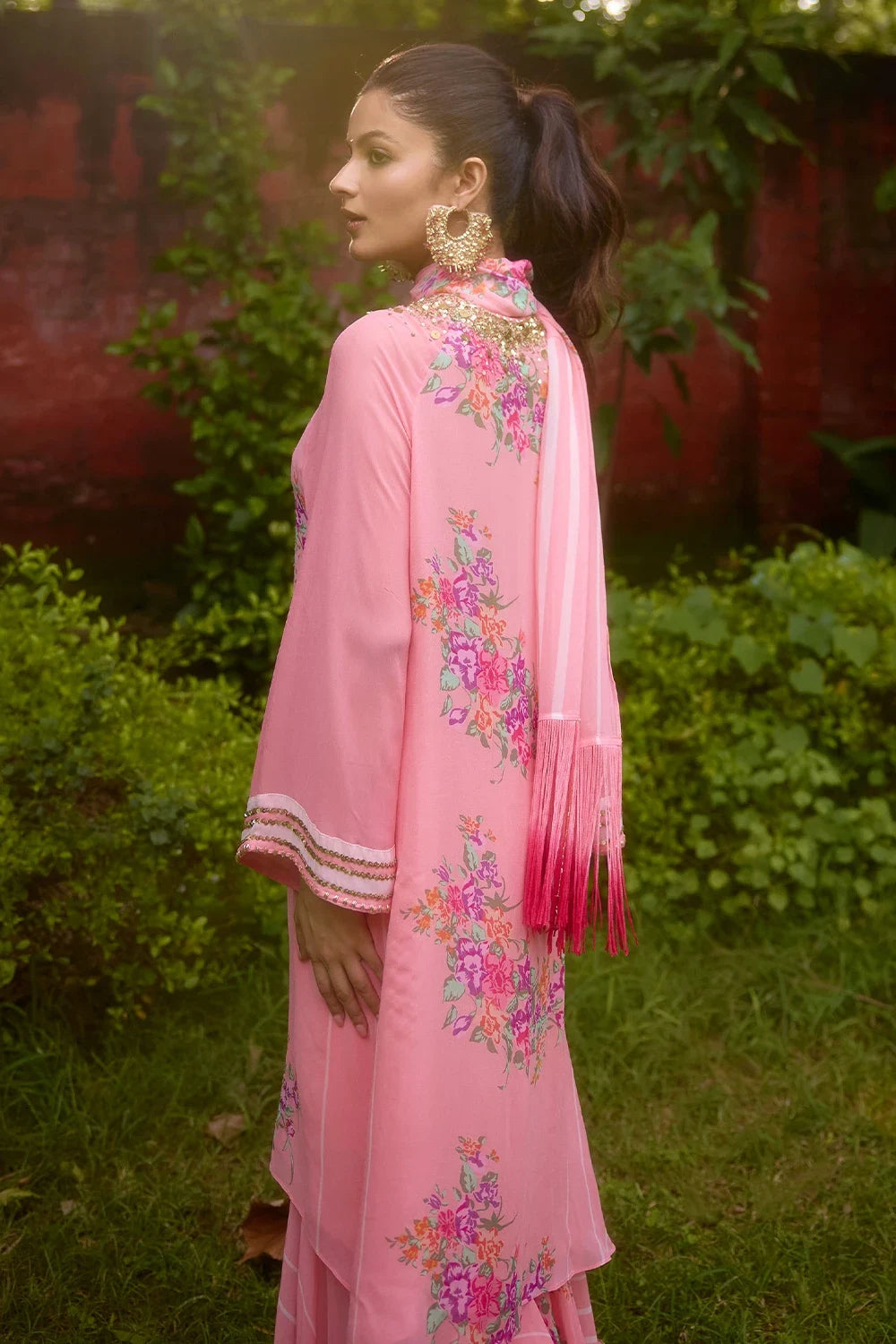 Dilkush Pink Kurta Sharara Set