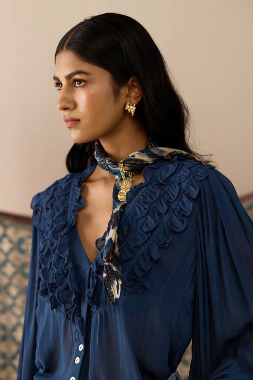 Beau Navy Blouse