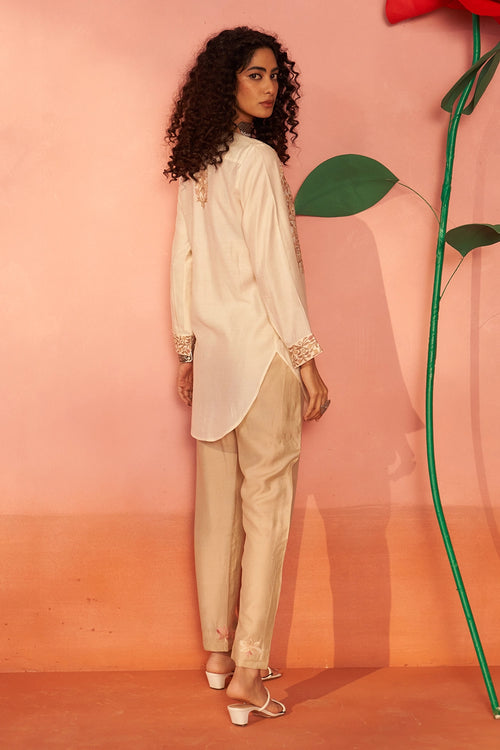 Shabnam Ivory and Sand Co-ord Set