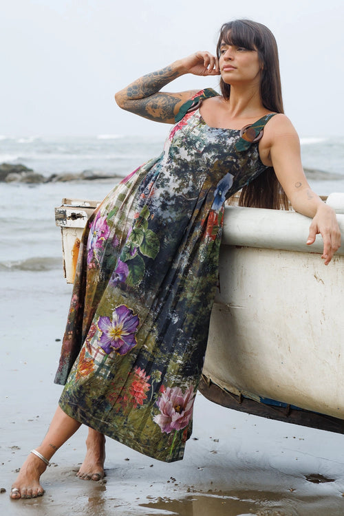 Fern Whisper Buckle Dress