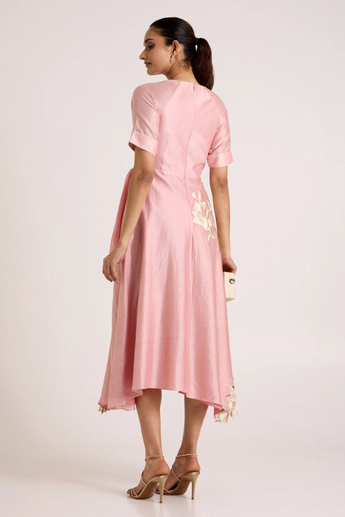 Raizin Crossover Scarf Midi Dress