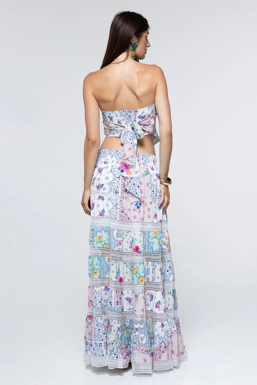 Jupe Thea Paisley Floral Patch