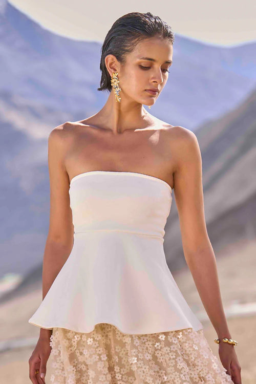 Ivory Peplum Top