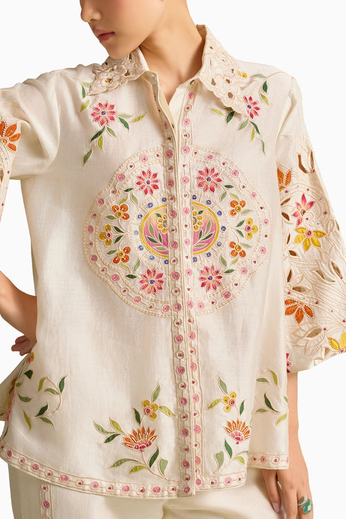 Ivory Applique Shirt