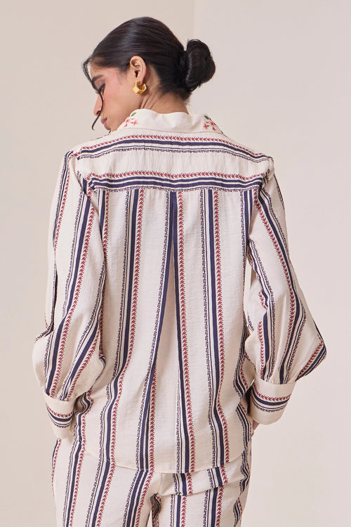 Creme Petal Pocket Shirt