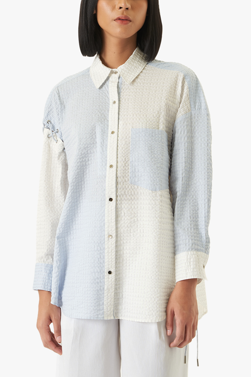 White & Blue Odeon Shirt