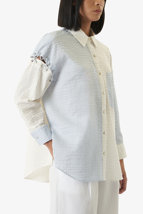 White & Blue Odeon Shirt