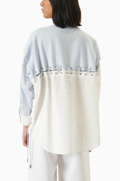 White & Blue Odeon Shirt