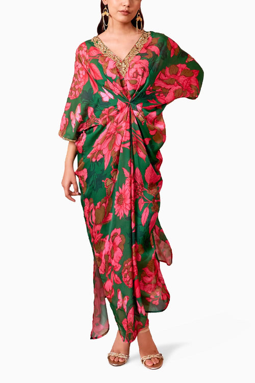 Nisha Emerald Green Kaftan