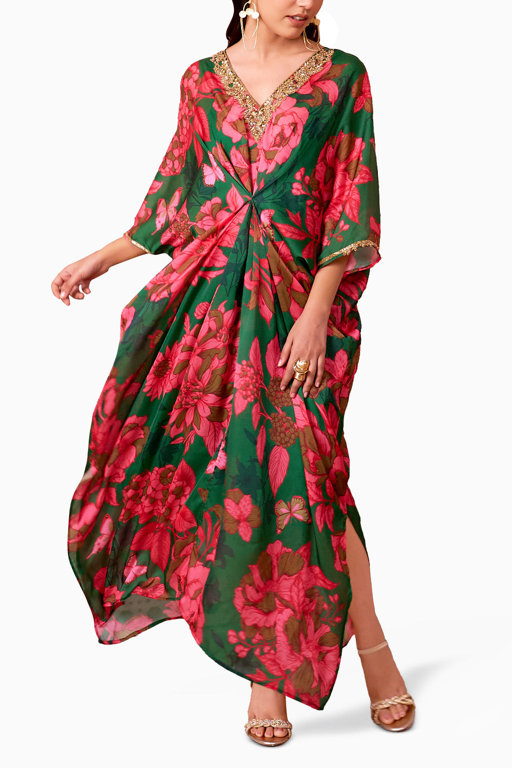 Nisha Emerald Green Kaftan