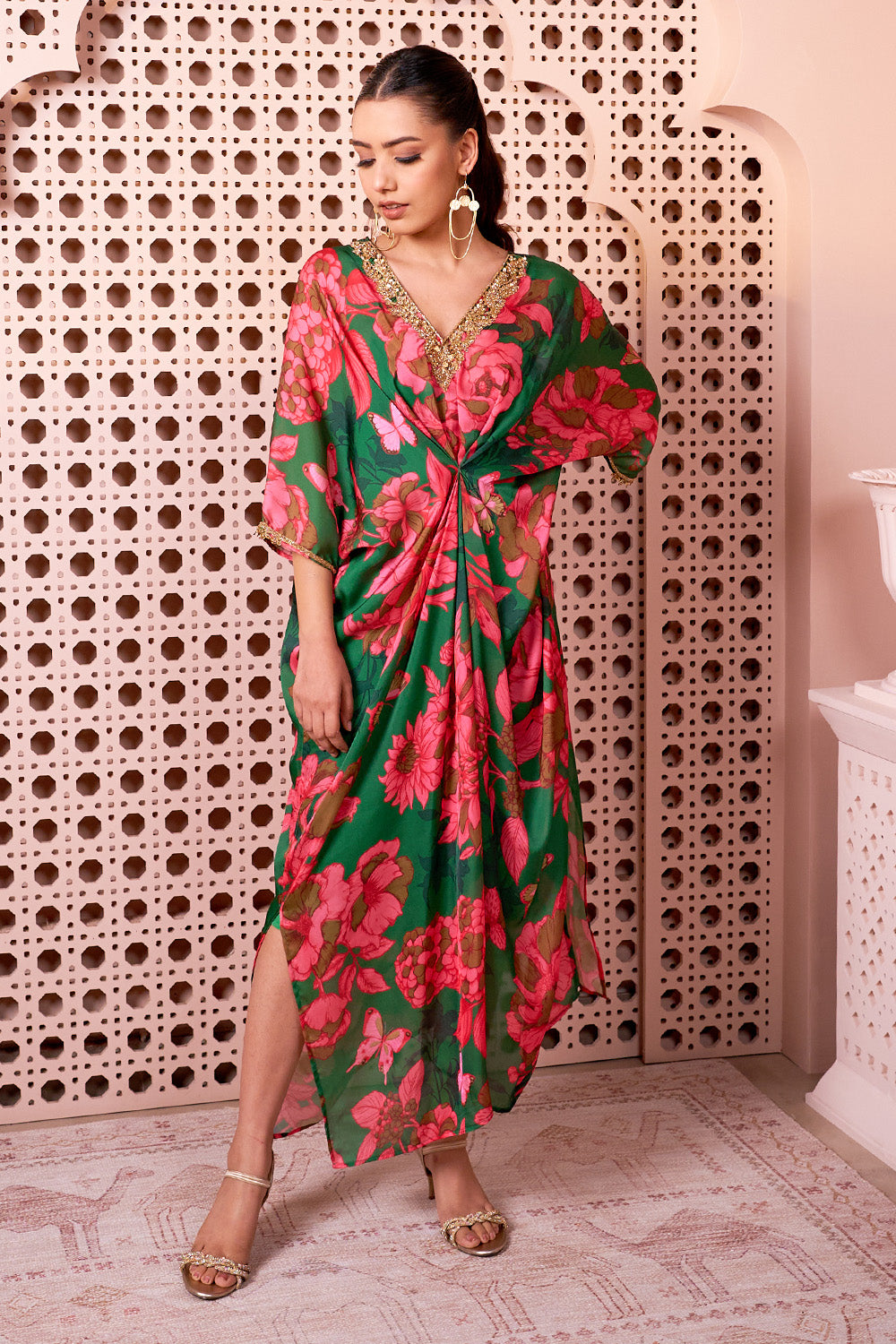 Nisha Emerald Green Kaftan