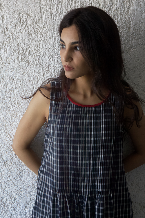 Smock Shift Dress Black Kora