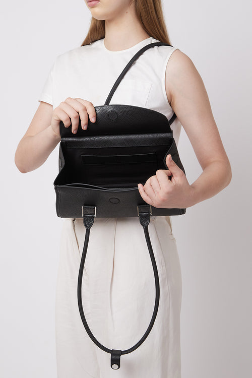 Coco Pebble Black Baguette Bag