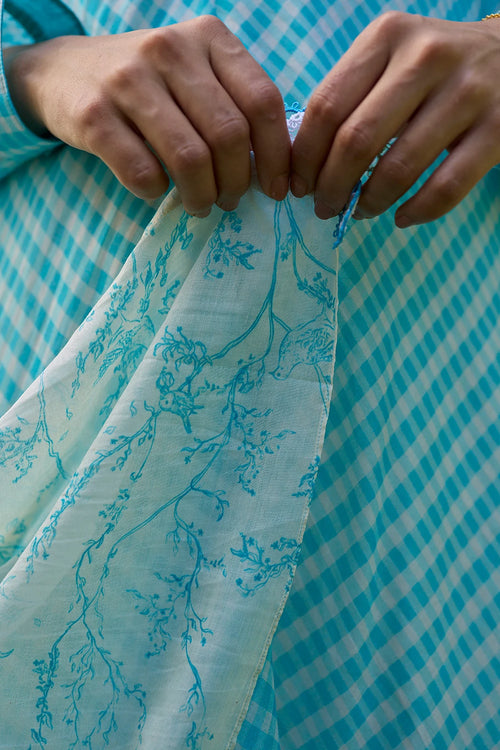 Joyful Paths Blue Kurta Set With Dupatta
