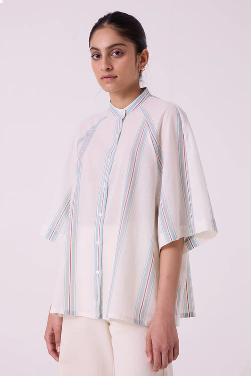 Kisaiya Striped Handwoven Top