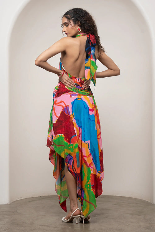 Sorel Pleated Maxi Dress