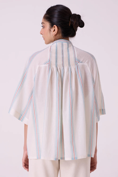 Kisaiya Striped Handwoven Top