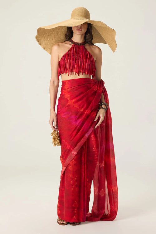 Red Agatha Sari