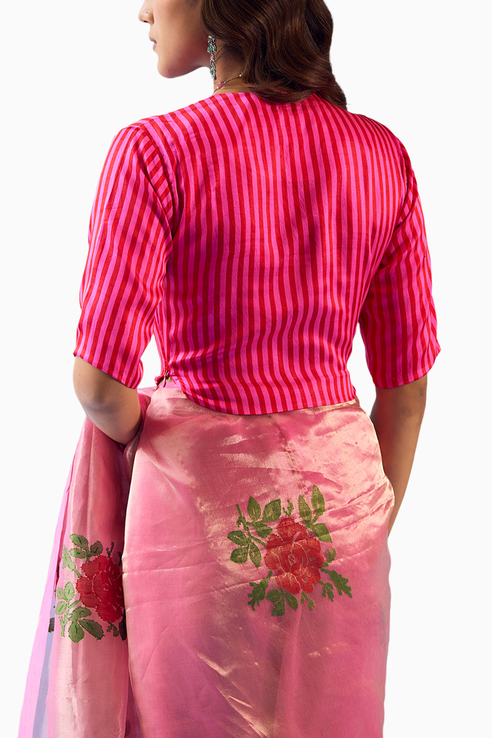 Cheerful Fuchsia Striped Blouse