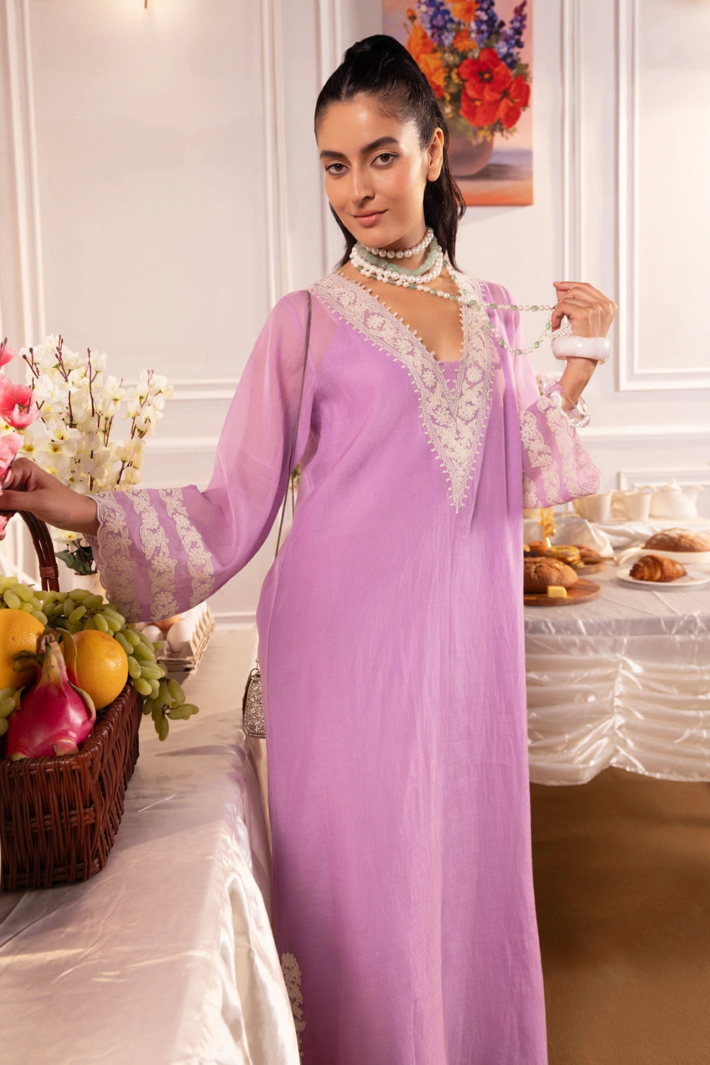 Sitaara Lilac Kaftaan