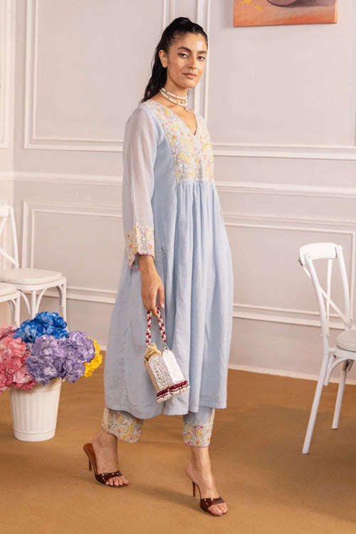 Gazal Light Blue Kurta Set