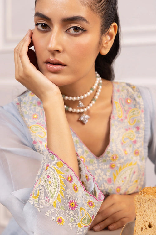 Gazal Light Blue Kurta Set