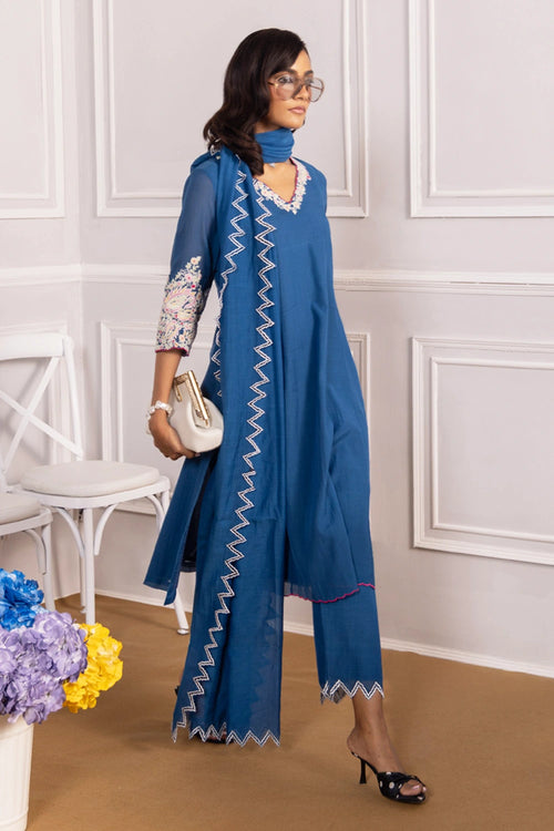 Saanjh Blue Suit Set