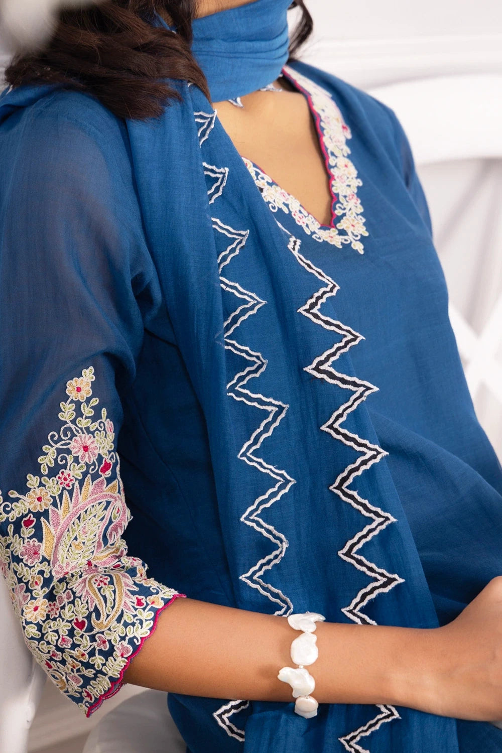 Saanjh Blue Suit Set