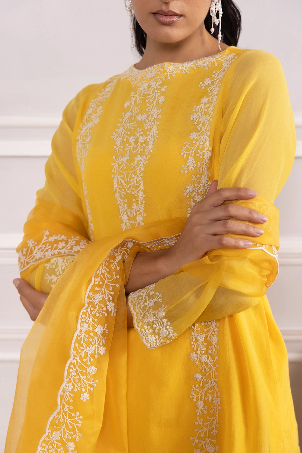 Nikhaar Mustard Kurta Set