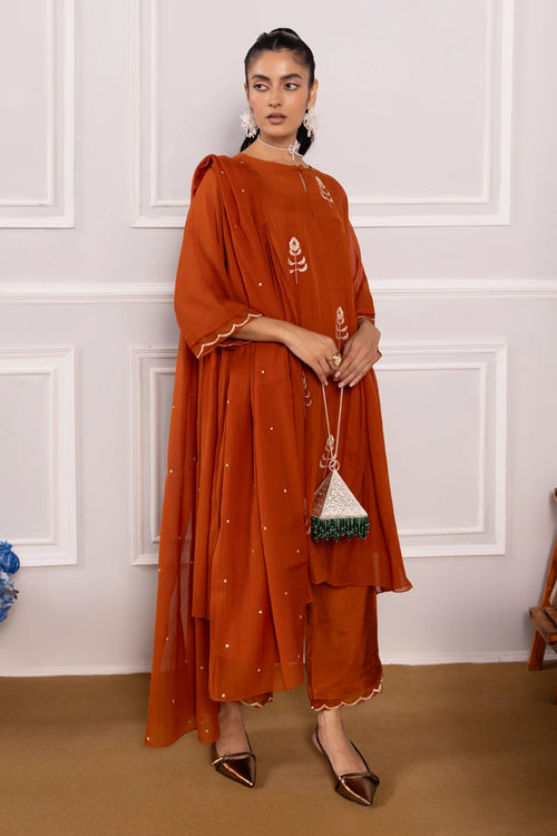 Ishq Rust Kurta Set