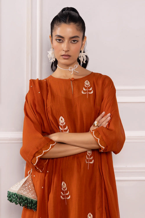 Ishq Rust Kurta Set