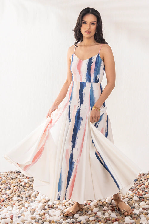 Blush Brushstroke Maxi Dress