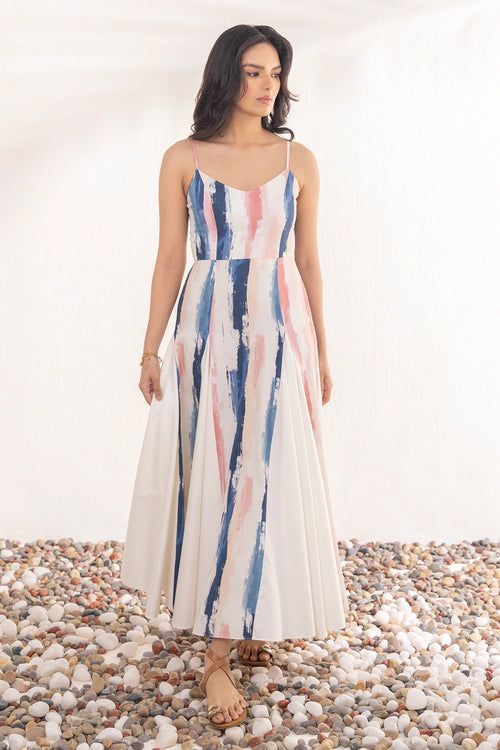 Blush Brushstroke Maxi Dress