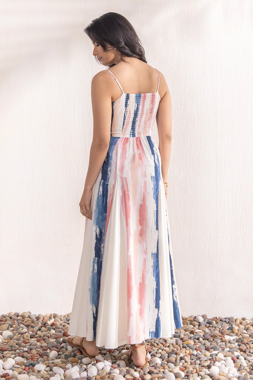Blush Brushstroke Maxi Dress