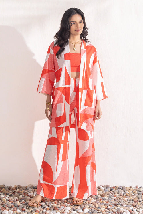 Coral Geo Co-ord Set