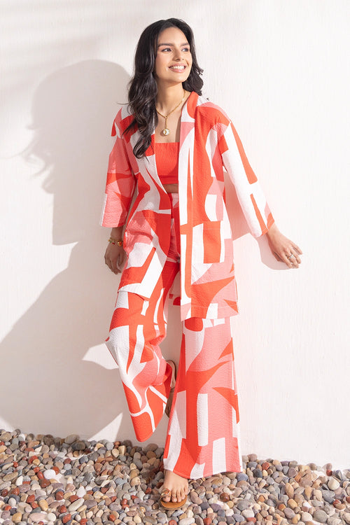 Coral Geo Co-ord Set