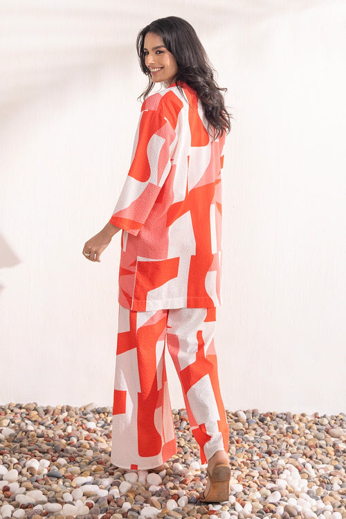Coral Geo Co-ord Set